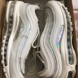 Summit White/Metallic Silver air max 97 Size 8.